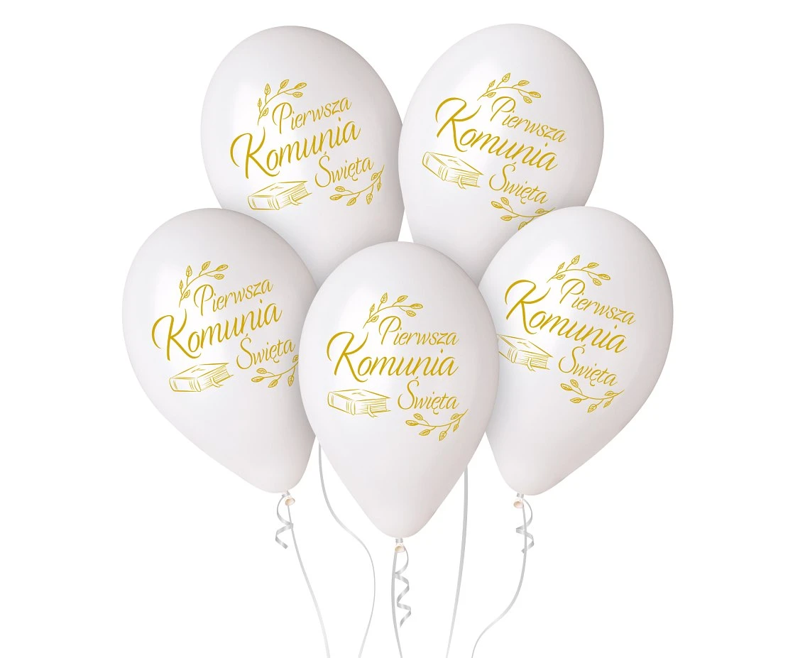 Balloons Gemar 12", premium First Holy Communion (Bible), 5pcs